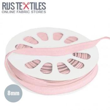 elastisches Glanz-Paspelband Breite 8 mm Hellrosa